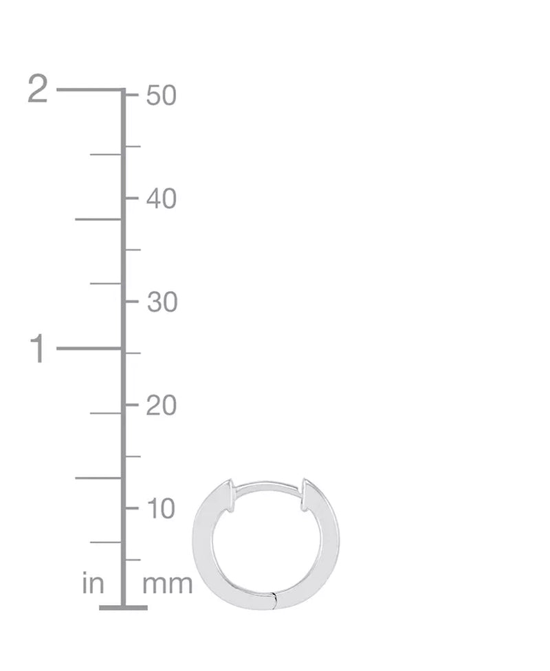 Stylish Men's Lab Grown Diamond Huggie Hoop Earrings in 10K White Gold - 1/2 Ct. T.W.