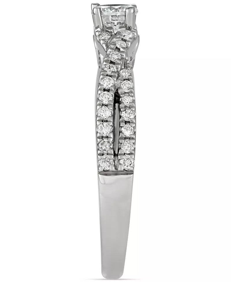 Stunning 5/8 Ct. T.W. Diamond Engagement Ring in Elegant 14K White Gold