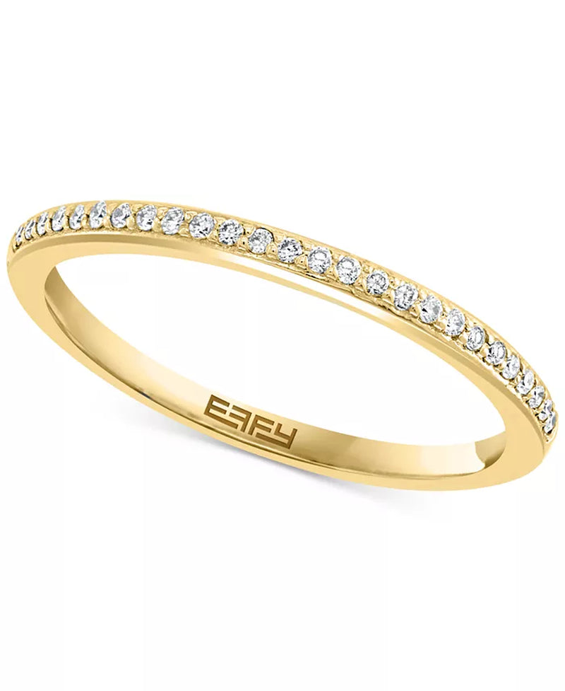 Stunning EFFY® 3/8 Ct. T.W. Diamond Baguette Cluster Bridal Set in Luxurious 14K White or Yellow Gold