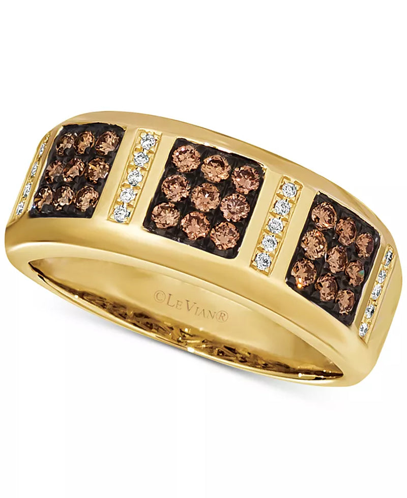 Chocolatier® Men's 14K Gold Diamond Band - 5/8 Ct. T.W. Elegance