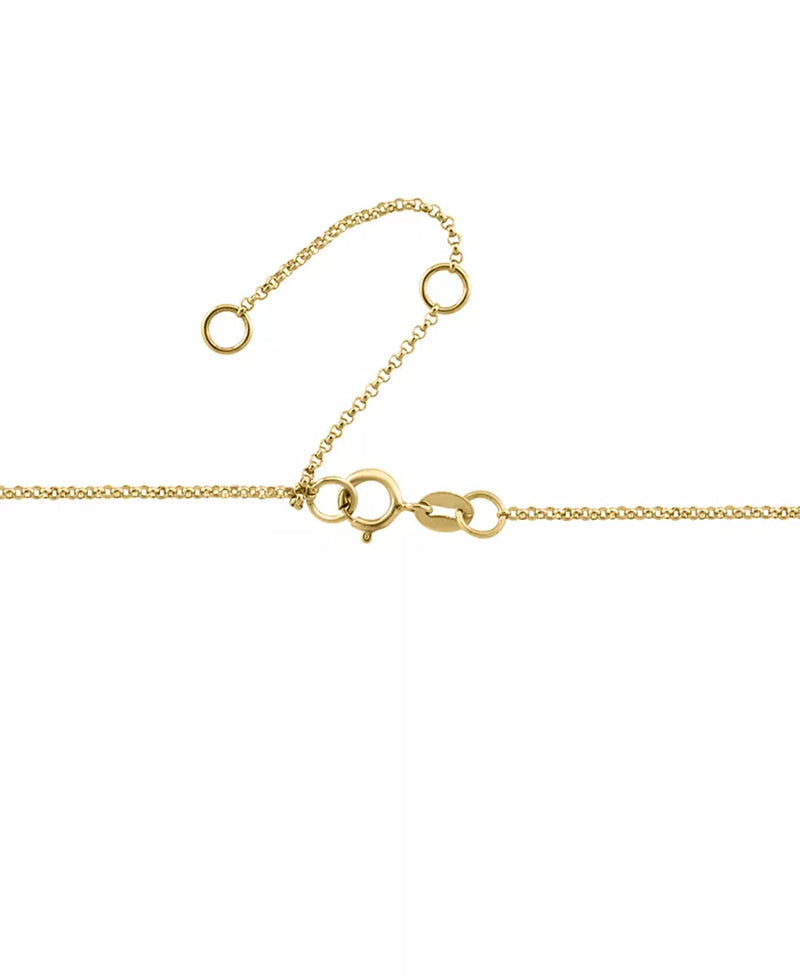 Stunning EFFY® Heart Halo Pendant Necklace with Onyx & Diamonds in 14K Gold - Adjustable 16" + 2" Extender