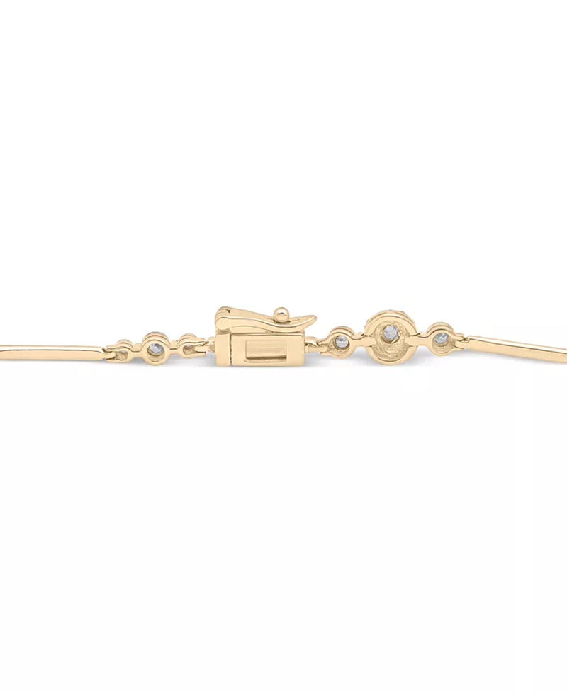 Stunning 1/2 Ct. T.W. Diamond Station Link Bracelet in 14K Gold - Exclusively at Macy's