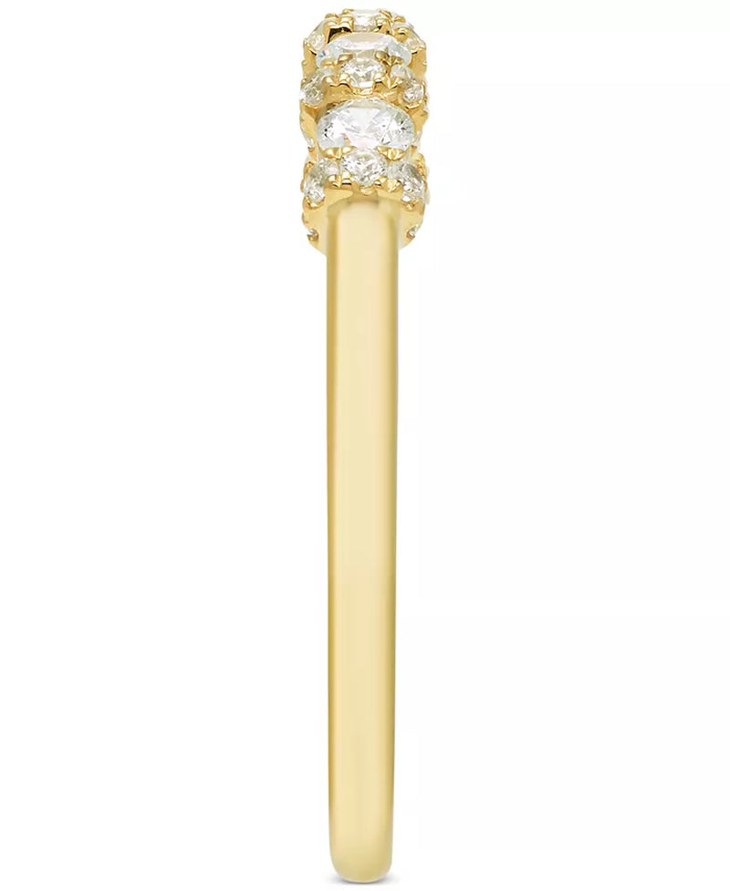 Stunning 1/2 Ct. T.W. Diamond Band in Luxurious 14K Gold