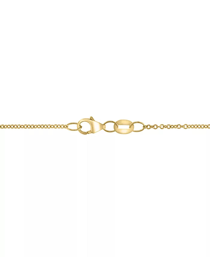 Stunning EFFY® 3/8 Ct. T.W. Diamond & Rope Pear-Shaped Pendant Necklace in 14K Two-Tone Gold - 18" Elegance