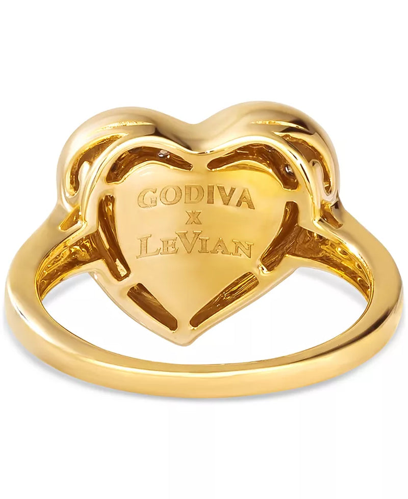 GODIVA x ® Luxurious Chocolate Diamond Heart Ring in 14K Gold (3/4 Ct. T.W.)