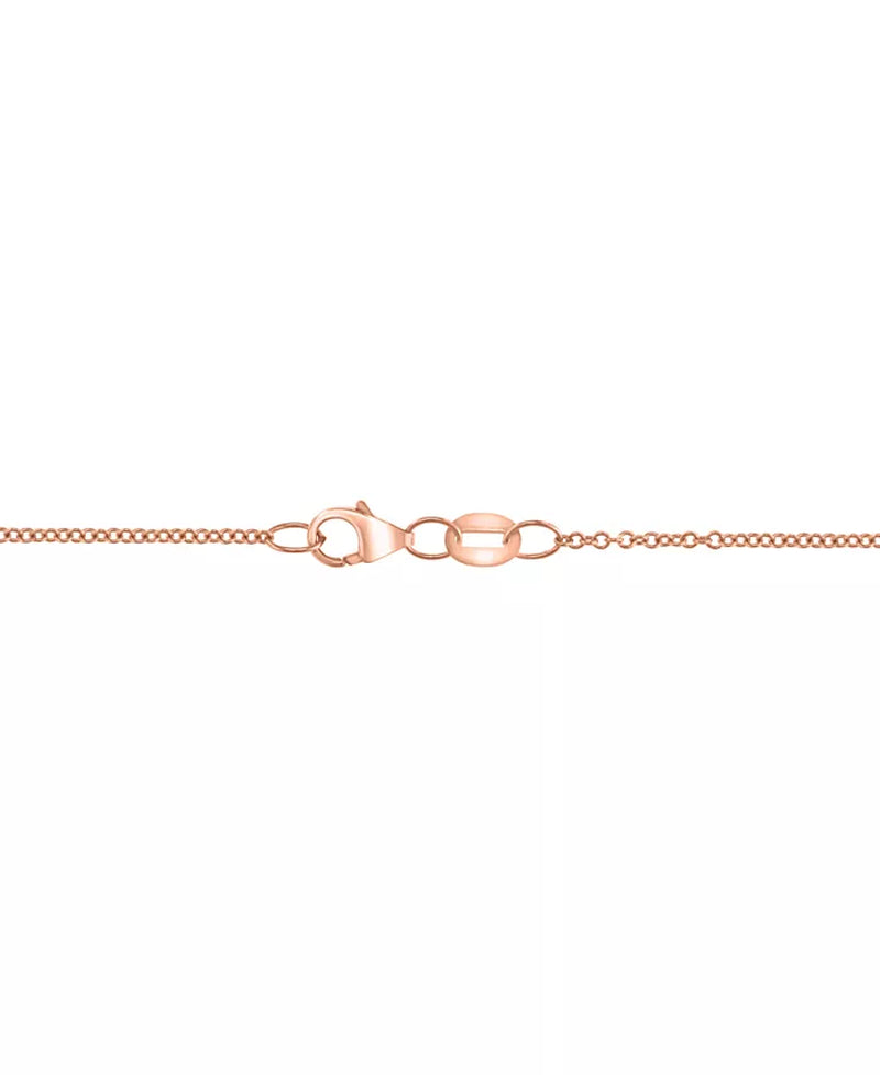 Stunning EFFY® 14K Rose Gold Ruby & Diamond Swirl Pendant Necklace - 2-1/3 Ct. T.W. Ruby & 3/8 Ct. T.W. Diamond
