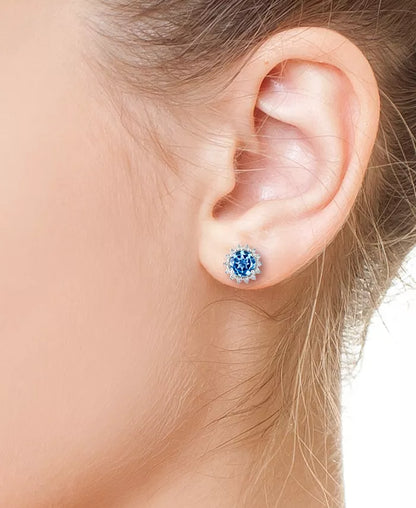 Stunning EFFY® Amethyst & Diamond Halo Stud Earrings in 14K Rose Gold - Also Available in Blue Topaz & Citrine!