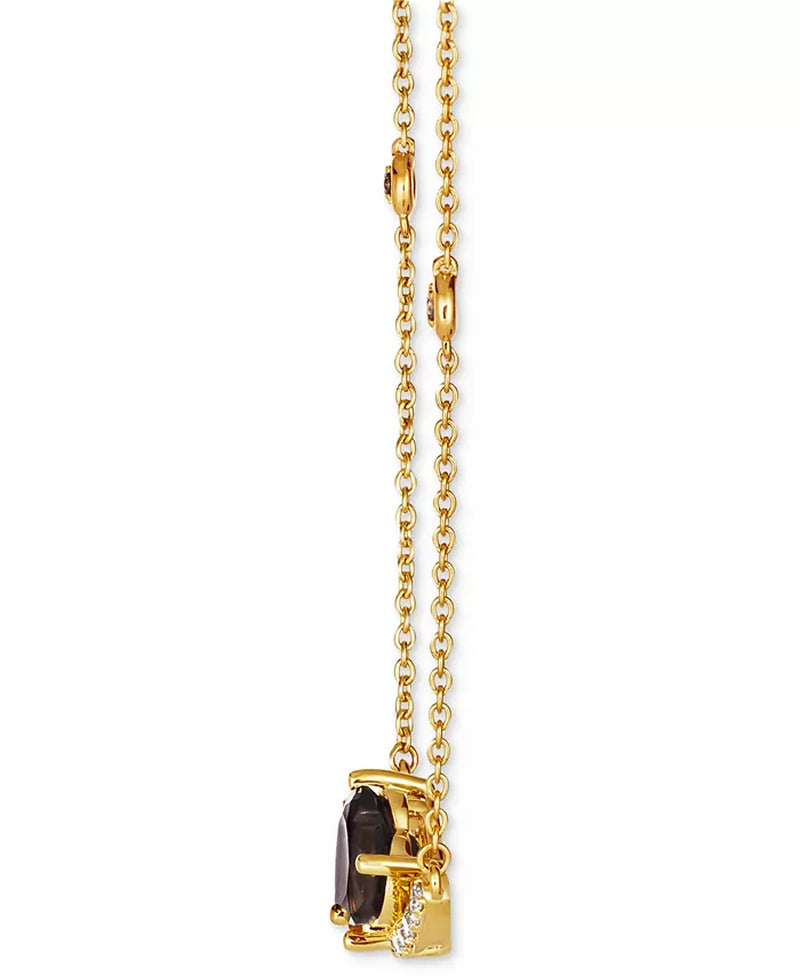 Stunning 19" 14K Gold Statement Necklace with Multi-Gemstones & Diamonds - 2.5 Ct. T.W.