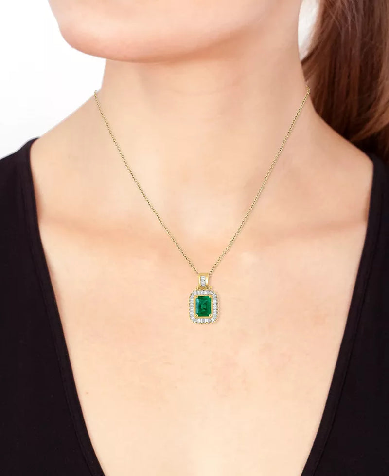 Stunning EFFY® 14K Gold Emerald & Diamond Ring - 1.38 Ct. T.W. Emerald & 0.5 Ct. T.W. Diamonds