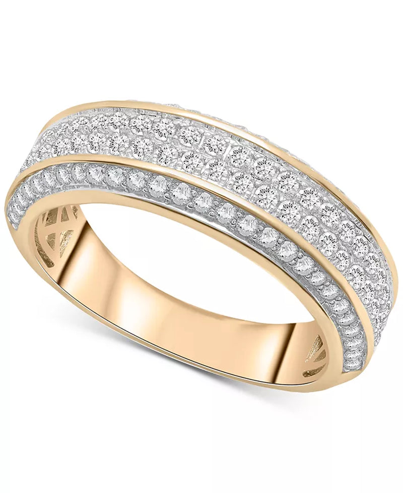 Stunning Men's 1 Ct. Diamond Pavé Band in 10K Gold
