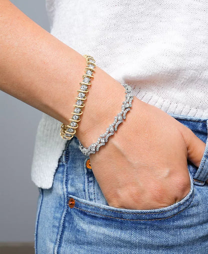 Stunning 5 Ct. T.W. Diamond Tennis Bracelet in Luxurious 10K Gold - Exclusively at