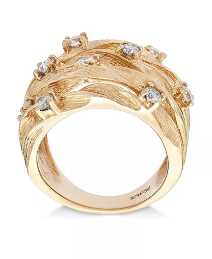 Stunning D'Oro by EFFY® 1 Ct. Diamond Woven Ring in Luxurious 14K Yellow Gold - Also Available in White Gold!