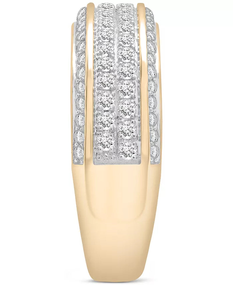 Stunning Men's 1 Ct. Diamond Pavé Band in 10K Gold