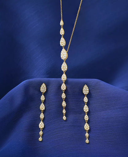 Stunning 1 Ct. T.W. Diamond Cluster Linear Drop Earrings in Luxurious 14K Gold or White Gold - Exclusively Designed for Macy's