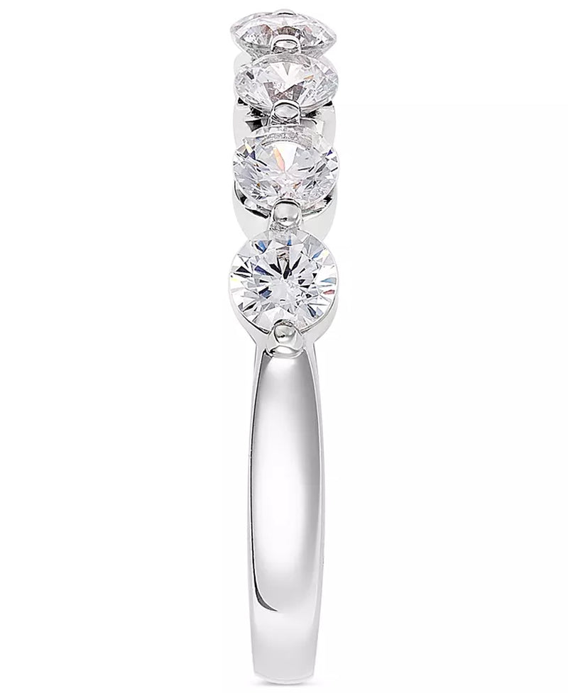 Stunning 1 Ct. T.W. Diamond Seven Stone Band in Luxurious 14K White or Yellow Gold