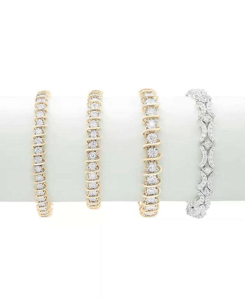 Stunning 5 Ct. T.W. Diamond Tennis Bracelet in Luxurious 10K Gold - Exclusively at