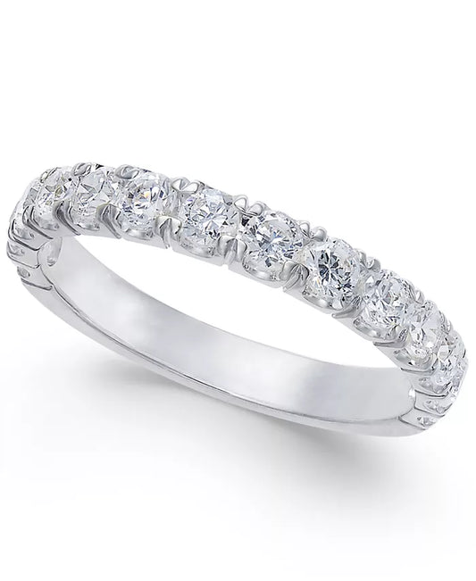 Stunning Pavé Diamond Band Ring (1 Ct. T.W.) in Luxurious 14K Gold, Rose Gold, or White Gold