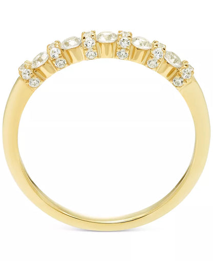 Stunning 1/2 Ct. T.W. Diamond Band in Luxurious 14K Gold