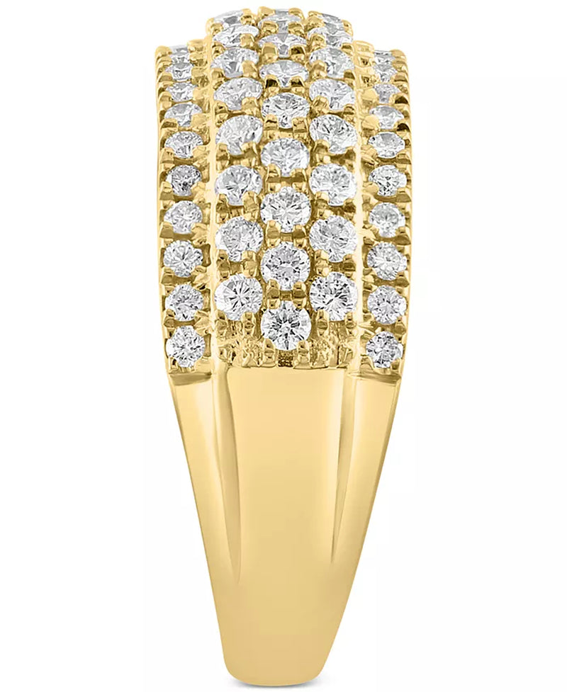 Stunning EFFY® 14K Gold Diamond Pavé Multirow Ring - 7/8 Ct. T.W.