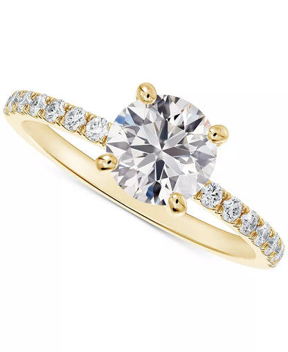 Stunning 7/8 Ct. T.W. Diamond Solitaire Round-Cut Engagement Ring in Luxurious 14K Gold