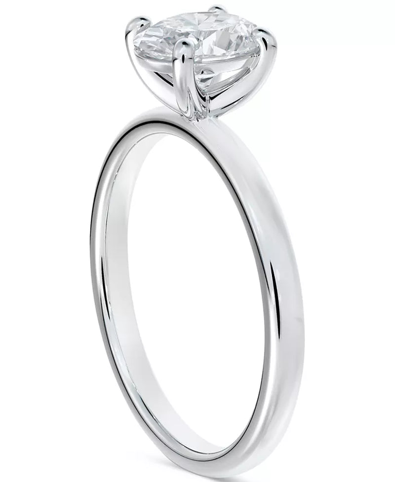 Stunning Oval-Cut Diamond Solitaire Engagement Ring in 14K White Gold - 5/8 Ct. T.W.