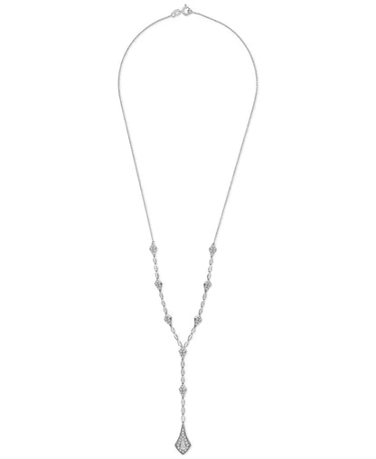 Stunning 1 Ct. T.W. Diamond Multi Cluster Lariat Necklace in 14K Gold or White Gold - Perfect for Any Occasion!