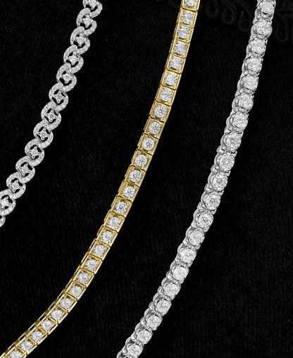 Stunning 1 Ct. T.W. Diamond Tennis Bracelet in Luxurious 10K White Gold