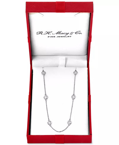 Stunning EFFY® 1 Ct. T.W. Diamond Bezel 20" Statement Necklace in Luxurious 14K White, Yellow, or Rose Gold