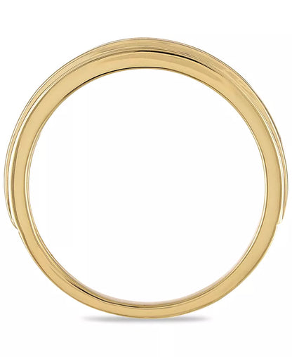 Stunning Men's Diamond Band in 10K Yellow or White Gold - 1/10 Ct. T.W.