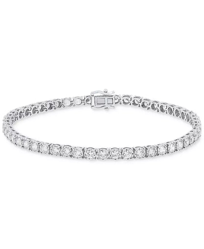 Stunning 5 Ct. Men's Lab Grown Diamond Tennis Bracelet in 10K White Gold