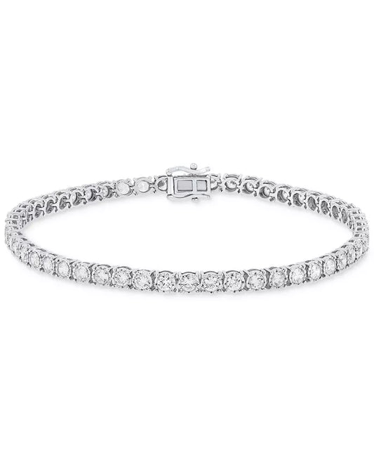 Stunning 5 Ct. Men's Lab Grown Diamond Tennis Bracelet in 10K White Gold