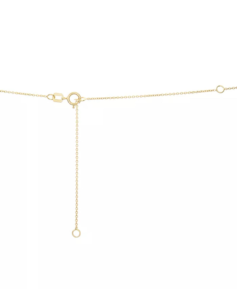 Stunning 1/2 Ct. T.W. Diamond Cluster Elongated Lariat Necklace in 14K Gold - 16" + 2" Extender, Exclusively for Macy's