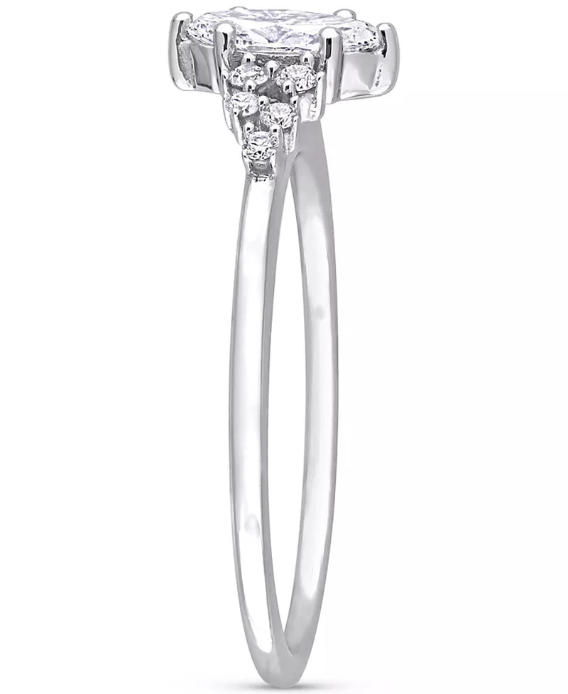 Stunning 1/2 Ct. T.W. Diamond Marquise-Cut Engagement Ring in Elegant 14K White Gold