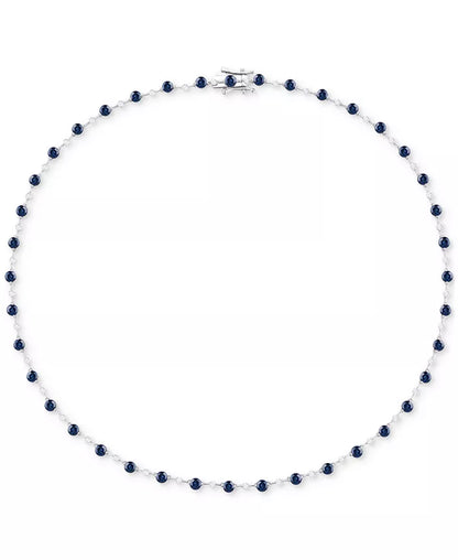 Stunning 17" 14K Gold Collar Necklace with 5-3/8 Ct. Emerald & 1-1/6 Ct. Diamond - Also Available in Ruby & Sapphire