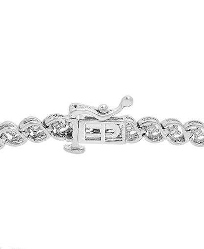 Stunning 1 Ct. T.W. Diamond Tennis Bracelet in Luxurious 10K White Gold