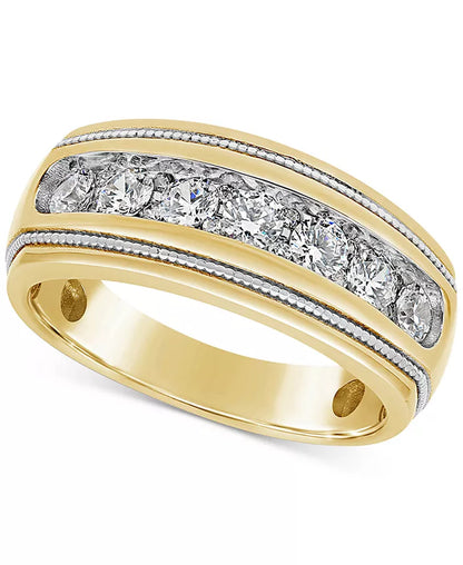 Stunning 1 Ct. T.W. Men's Diamond Band - Elevate Your Style!