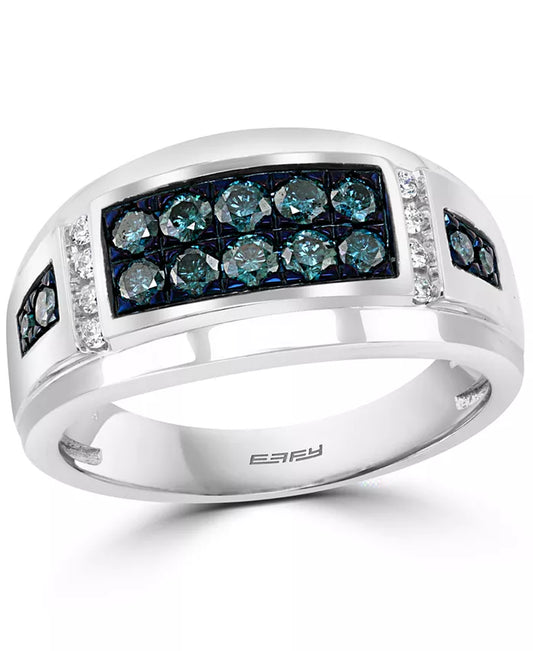 Stunning EFFY® Men's Diamond Ring (3/4 Ct. T.W.) in Luxurious 14K Gold - Available in Sapphire!
