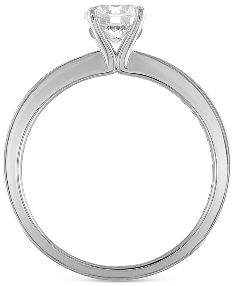 Stunning 1 Ct. T.W. Certified Diamond Channel-Set Engagement Ring in 14K White Gold with De Beers Code of Origin - Exclusively at Macy's