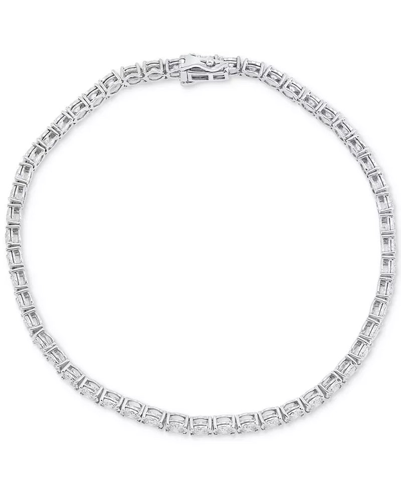 Stunning 5 Ct. Men's Lab Grown Diamond Tennis Bracelet in 10K White Gold
