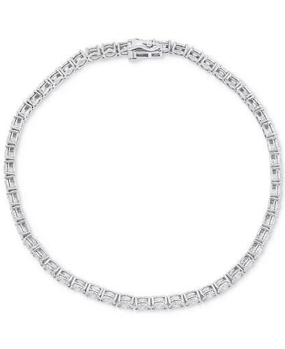 Stunning 5 Ct. Men's Lab Grown Diamond Tennis Bracelet in 10K White Gold