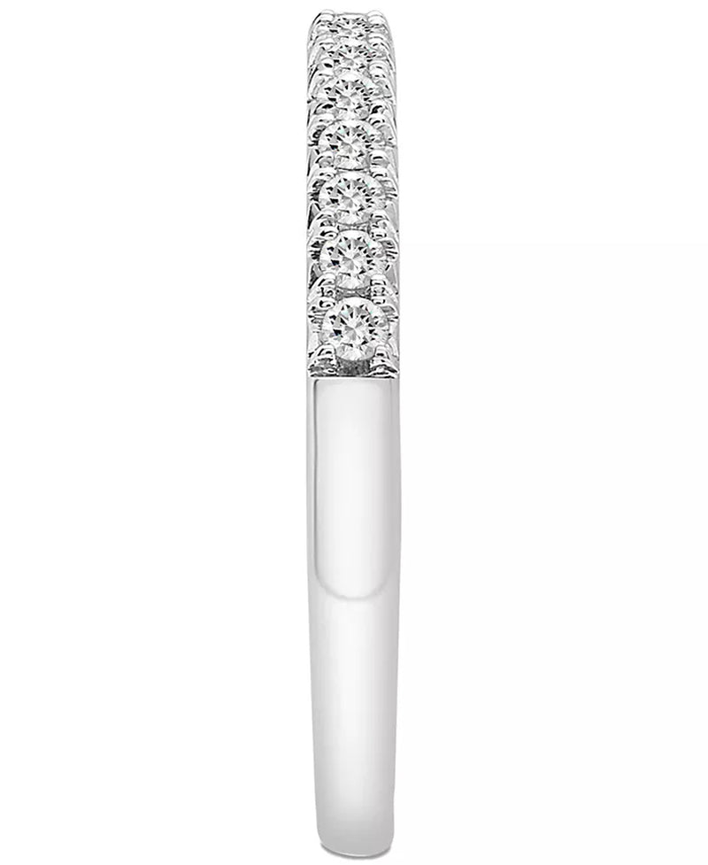 Stunning Diamond Half Circle Wedding Band in Platinum - 1/4 Ct. T.W.