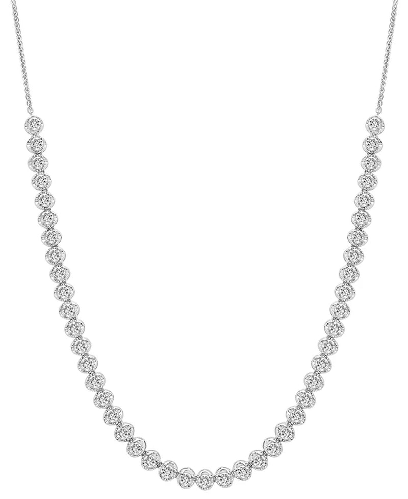 Stunning 4 Ct. Diamond Four-Claw Collar Necklace in 14K White Gold - Exclusive to Macy's