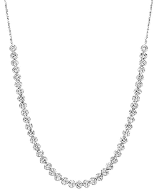 Stunning 4 Ct. Diamond Four-Claw Collar Necklace in 14K White Gold - Exclusive to Macy's