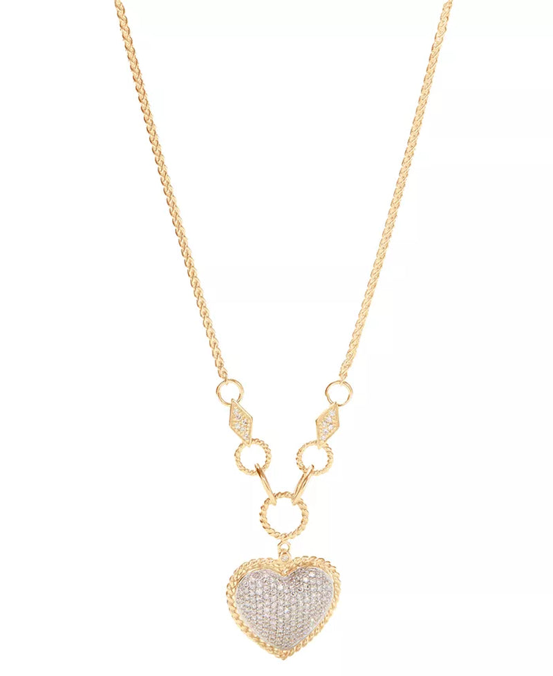 D'Oro by EFFY® Stunning Diamond Heart Pendant (3/4 Ct. T.W.) in Luxurious 14K Gold or Romantic 14K Rose Gold