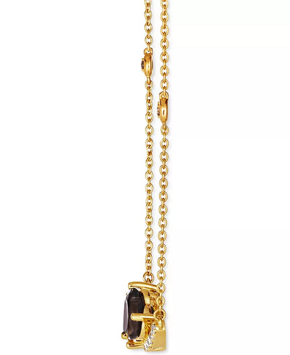 Stunning 19" 14K Gold Statement Necklace with Multi-Gemstones & Diamonds - 2.5 Ct. T.W.