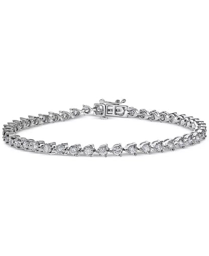 Stunning 2 Ct. T.W. Diamond Bracelet in Luxurious 14K White Gold