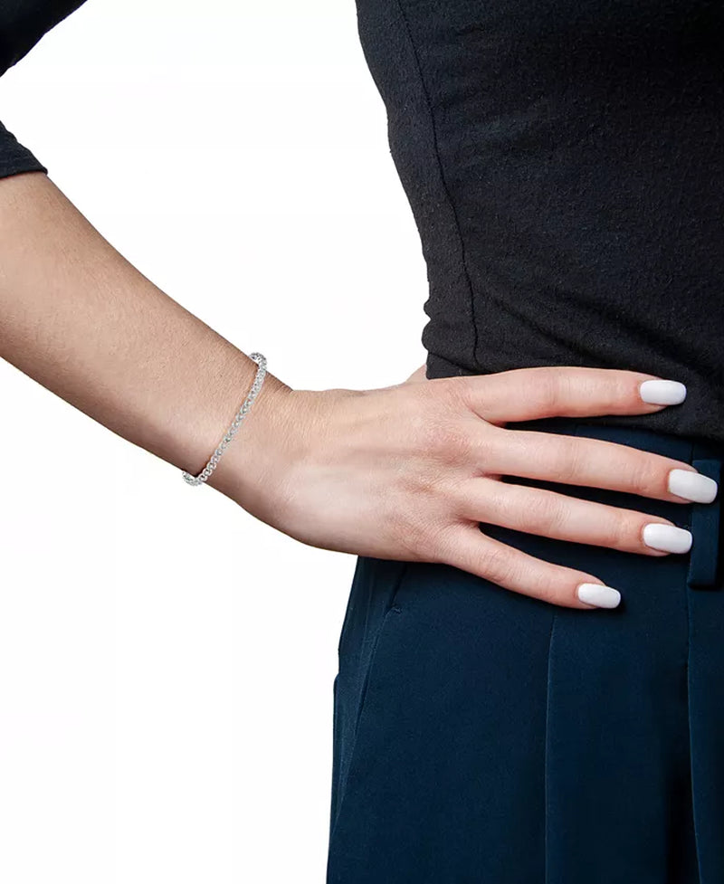 Stunning 1 Ct. T.W. Diamond Tennis Bracelet in Luxurious 10K White Gold