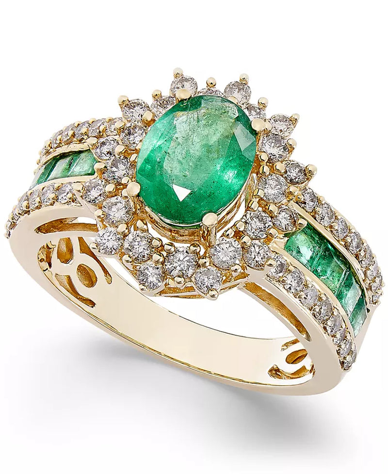 Stunning 2-1/3 Ct. T.W. Sapphire & 3/4 Ct. T.W. Diamond Ring in Luxurious 14K White Gold - Also Available in Ruby & Emerald!