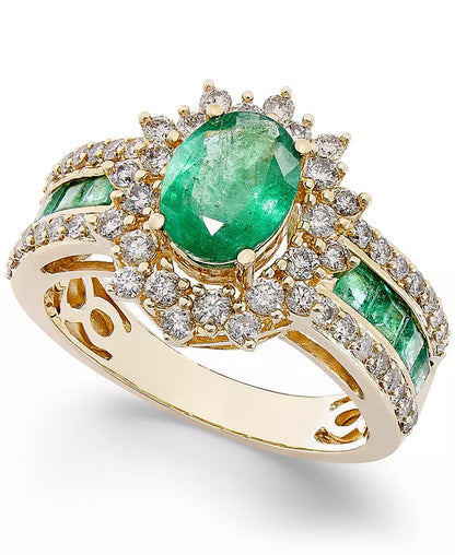 Stunning 2-1/3 Ct. T.W. Sapphire & 3/4 Ct. T.W. Diamond Ring in Luxurious 14K White Gold - Also Available in Ruby & Emerald!