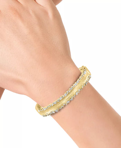 Stunning EFFY® 14K Gold Diamond Multi-Cut Bangle Bracelet - 1.20 Ct. T.W. of Elegance